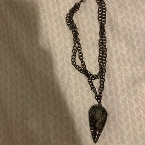 NWOT Raw and Rebellious Arrowhead Necklace